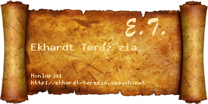 Ekhardt Terézia névjegykártya